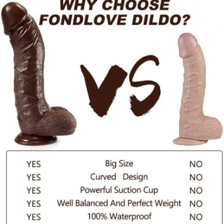 10 Inch Curved Realistic Erotic Dildo  Big Brown Cock Penis Strong Suction Cup for Women