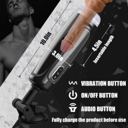 Electric Automatic Masturbator   with 10 Mode Thrusting & Spinning ,Masturbation Cup with 3D Realistic Vagina Pussy Oral Masturbator