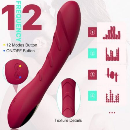 12-Vibration Mode G-spot Vibrator Vagina Clitoris Anal Stimulator