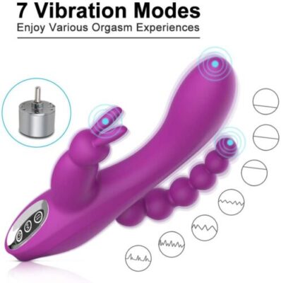 3 in 1 G-Spot Rabbit Anal Vibrator