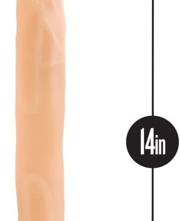 Realistic Double Dildo – 14-inch Length by 1.4 Inch Thick Shaft Realistic Dong – Two-Headed  Adult Product – Pronounced Head On Each End for Enhanced Pleasure – Sex Toy for Couples Men Women Lesbian