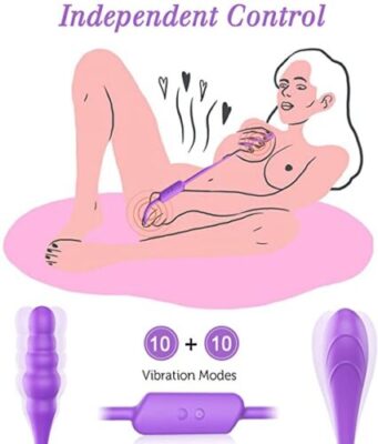 23.6” double ended vibrating dildo