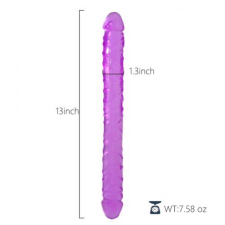Realistic Double Dong Dildo Sex Toys For Lesbian Crystal Jelly Realistic 18 Inch Double Ended Dildo