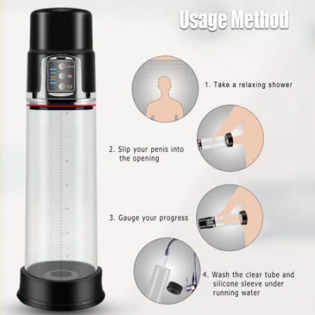 Rechargeable Automatic Penis Pump With 4 Suction