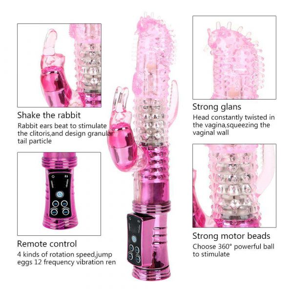 Vaginal massager clitoral G-spot Bunny Vibrator Powerful Best Sex toy for Women