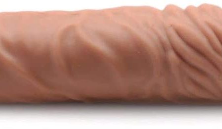 BeHorny Brown Colour Realistic Penis Sleeve Extender, Extra Girth and Length, 7.4-Inch